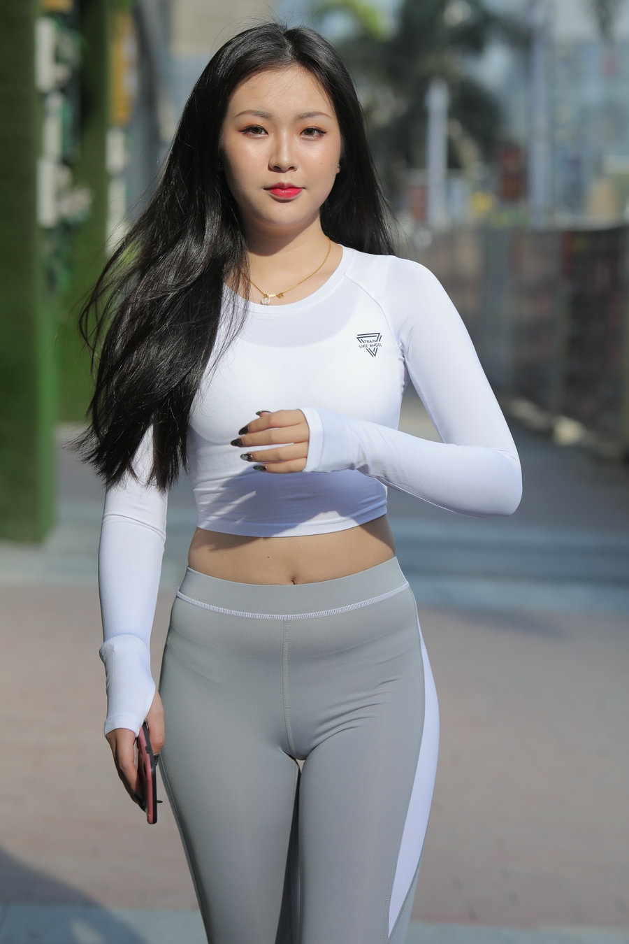 图片[1]-灰色瑜伽裤女孩 J0907 468P2V-6.31GB-喵咪图库