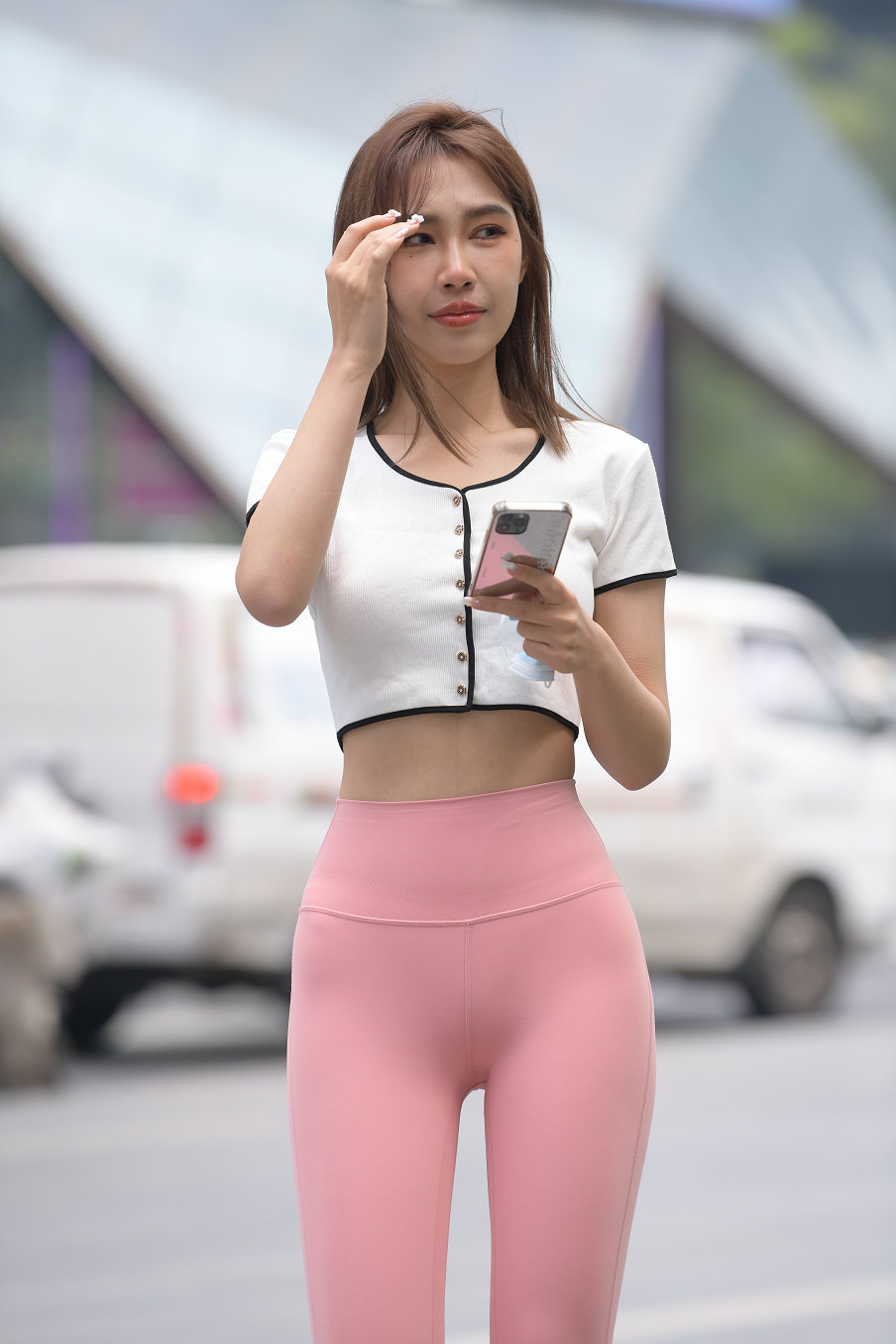 图片[2]-街拍粉色瑜伽裤女孩J2900 645P1V-20.7GB-喵咪图库
