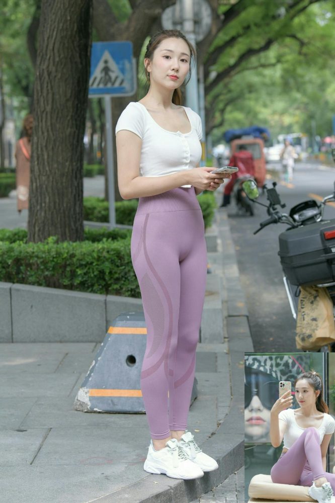 图片[5]-香芋色瑜伽裤高马尾漂亮女孩J2206 545P1V-19.1GB-喵咪图库