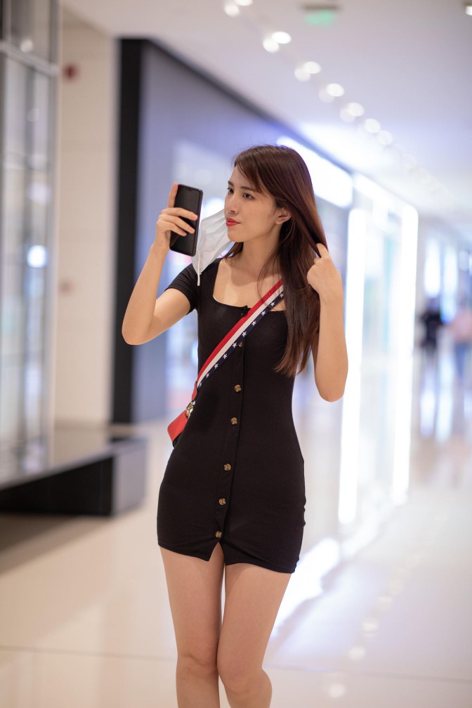 图片[3]-逛商场的黑色包臀裙美丽女孩【385P】00050-喵咪图库
