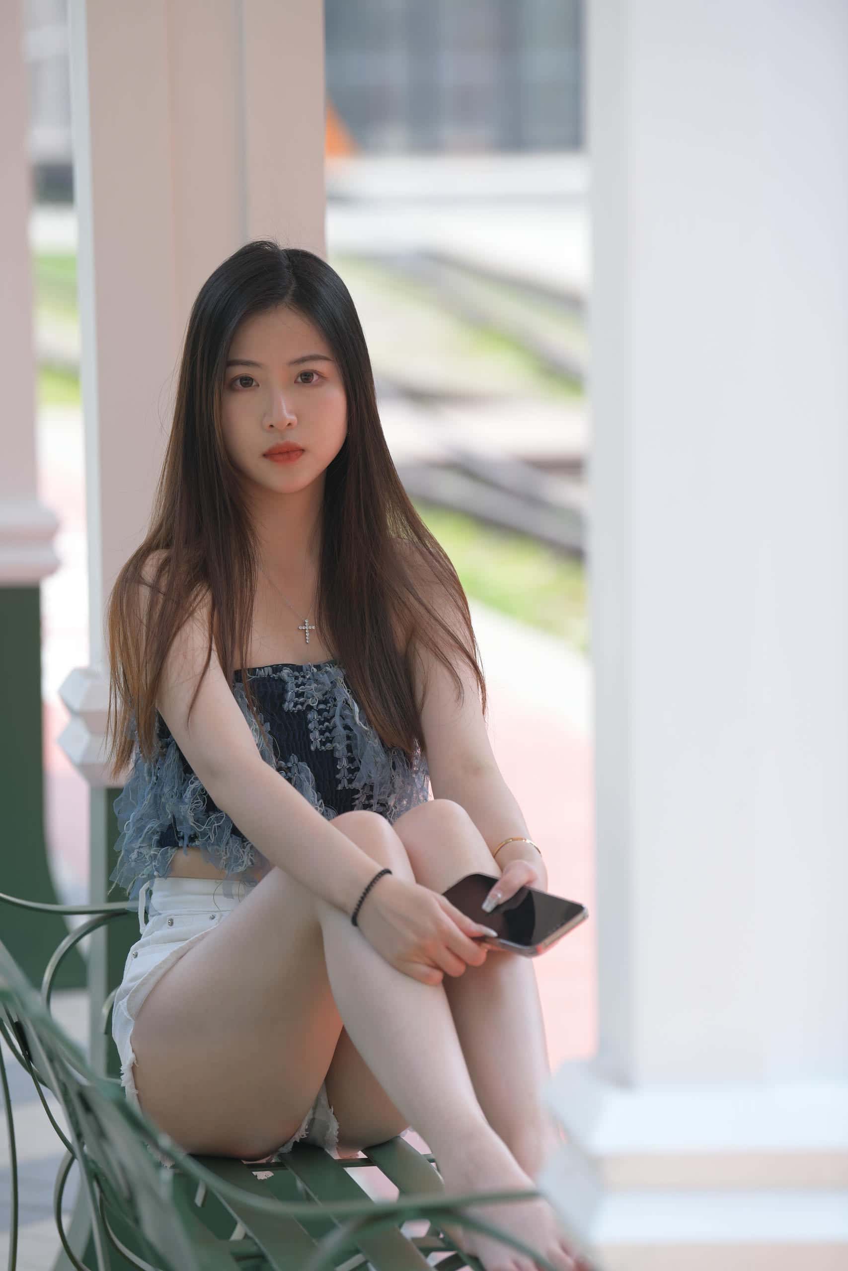 图片[1]-特别清纯的热裤姑娘，忒好看了【770P】F6241-喵咪图库