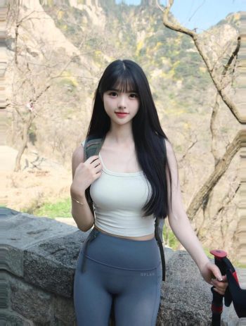 图片[9]-爱爬山的瑜伽裤MM，太甜美了！~-喵咪图库