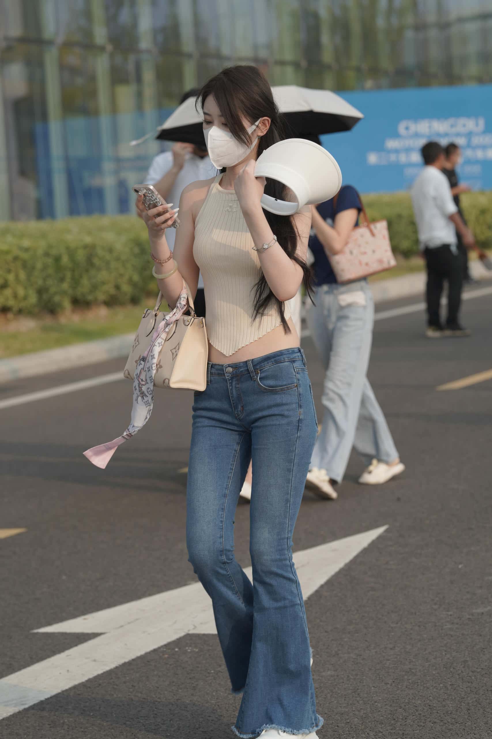 图片[2]-清纯喇叭牛仔裤女孩 【79P】J3591-喵咪图库