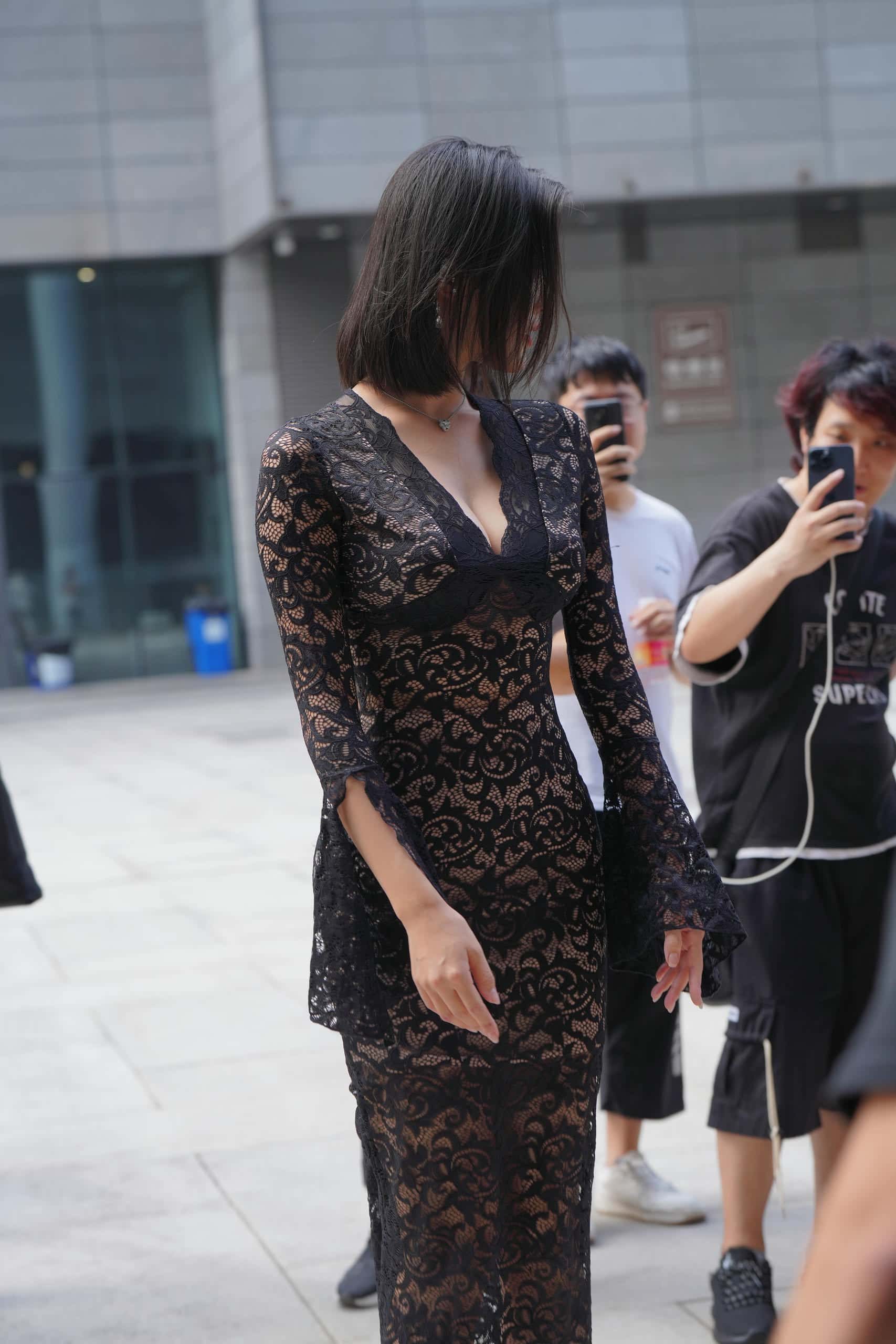 图片[3]-穿黑色透明长裙的姑娘【175P】J8257-喵咪图库
